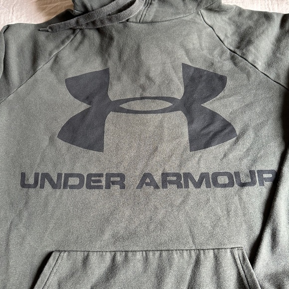 Under Armour Sweatshirt XL Army Green Hoodie Like New - Picture 6 of 6